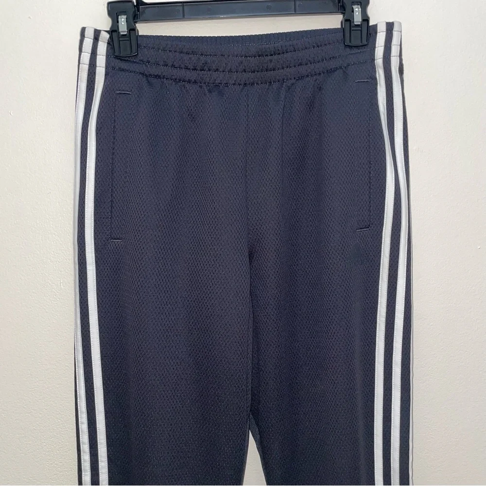 Adidas Carbon Gray  Track Snap Stripe Pants Size Small Streetwear Y2K 90s Retro